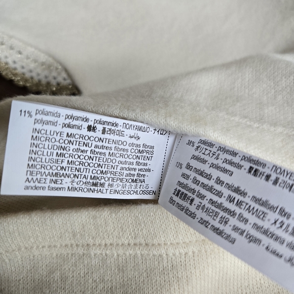 Zara, Elegant Cream Women's Top. Sz M - Picture 7 of 9